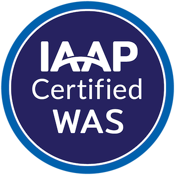 IAAP Web Accessibility Specialist (WAS) badge